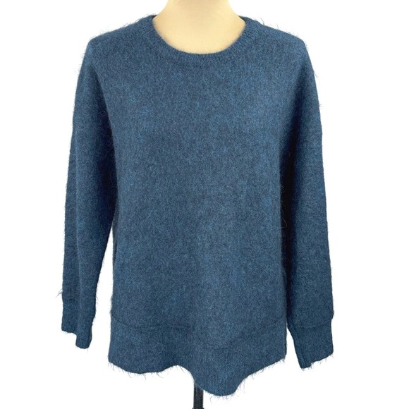 By Malene Birger Wool Kidmohair Crew Neck Sweater Women's Fuzzy Knit Medium - Picture 1 of 9
